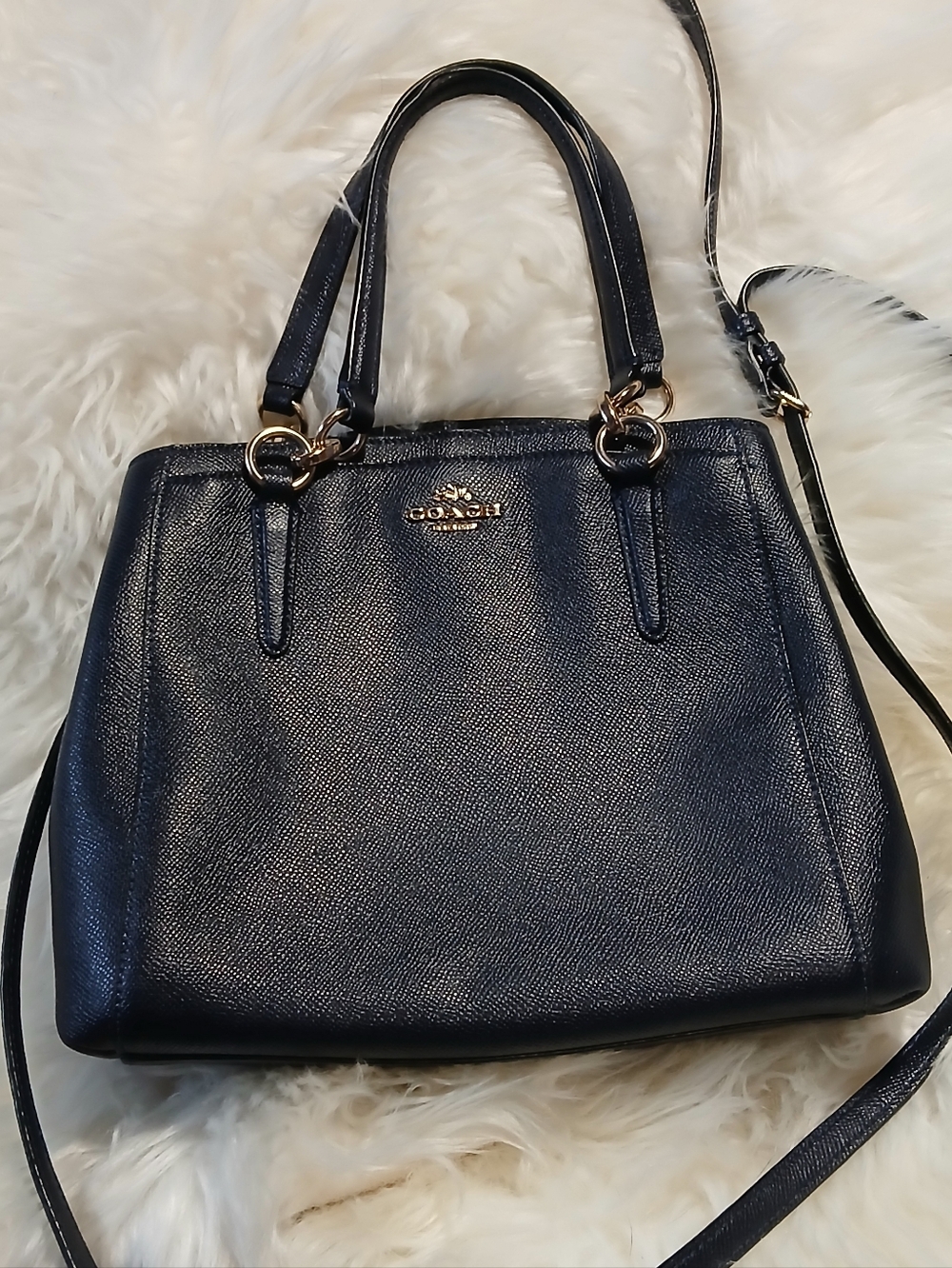 Coach Minetta Satchel Midnight Blu
